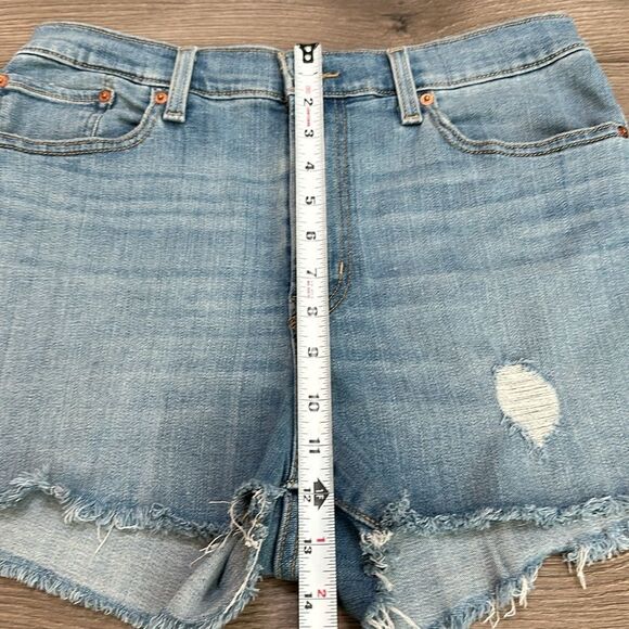 Levi’s High Rise Stretch Blue Jean Shorts Size‎ 31 - Picture 7 of 9